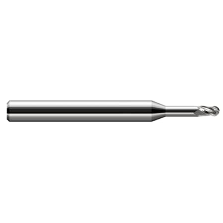 Harvey Tool Miniature End Mill - Ball - Long Reach, Stub Flute, 0.0780" (5/64) 33478